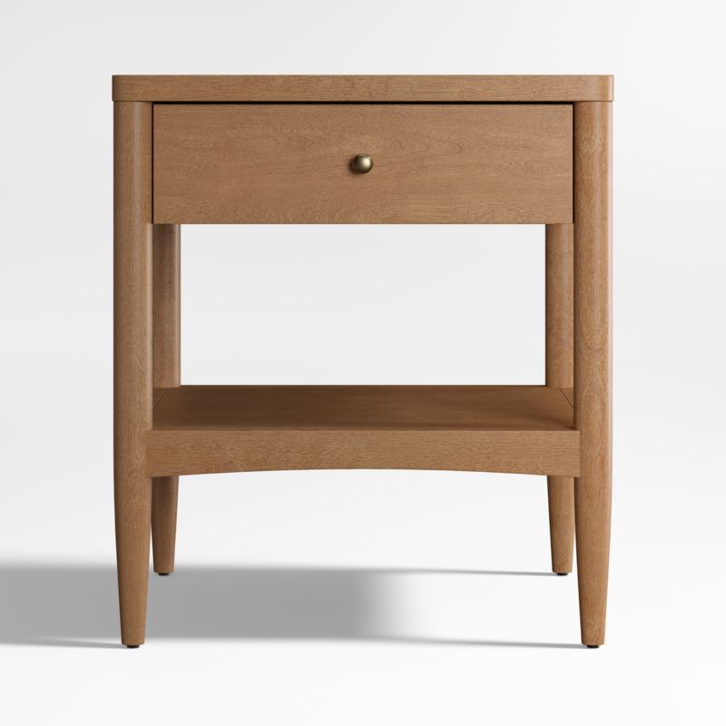 Hampshire Natural Brown Wood Kids Nightstand with Drawer | Crate & Kids | Crate & Barrel