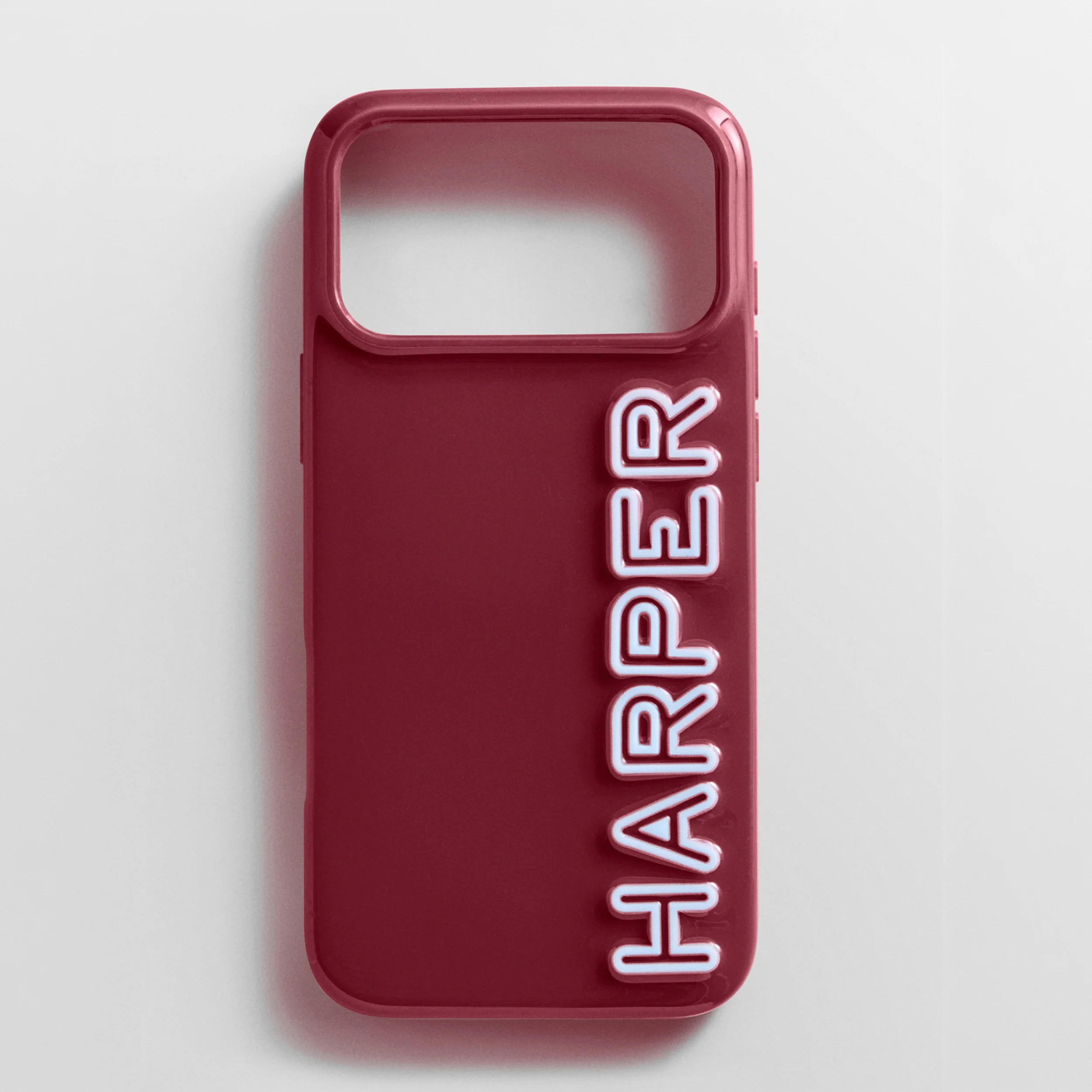 Fine Line Custom iPhone Case - Maroon/Baby Blue - iPhone 15 | BaubleBar