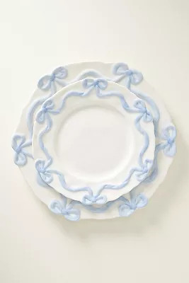 Benedita Bow Stoneware Side Plates, Set of 4 | Anthropologie (US)