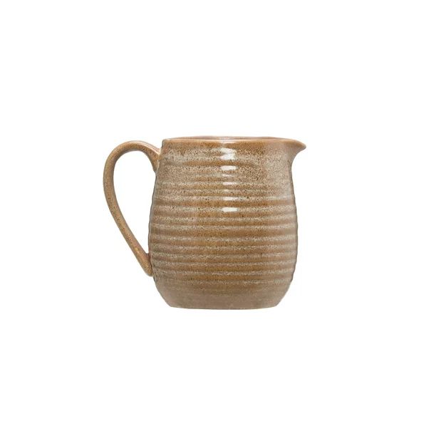 Creative Co-Op Putty Grey Stoneware Pitcher with Reactive Glaze Finish (Each one will vary) | Walmart (US)