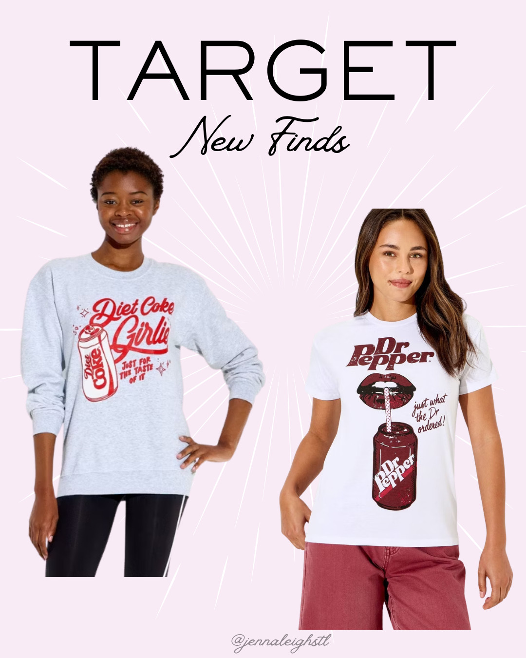 Calling all soda lovers! Target has the cutest new graphic finds, including a Dr Pepper tee and a Diet Coke crewneck sweatshirt. They're such fun pieces to pair with denim, leggings, or biker shorts for an easy casual look. 

 #LTKmomlife #LTKselfcare #LTKMidsize