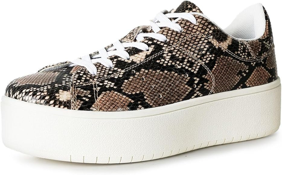 J. Adams Hero Platform Sneakers for Women - Casual Lace Up Fashion Tennis Shoes | Amazon (US)