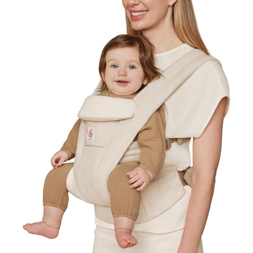 Ergobaby Omni Deluxe All Carry Positions Breathable Linen Baby Carrier with Enhanced Lumbar Support and Lightweight Comfort, Newborn to Toddler, (Holds 7-45 lbs), Natural Linen | Amazon (US)