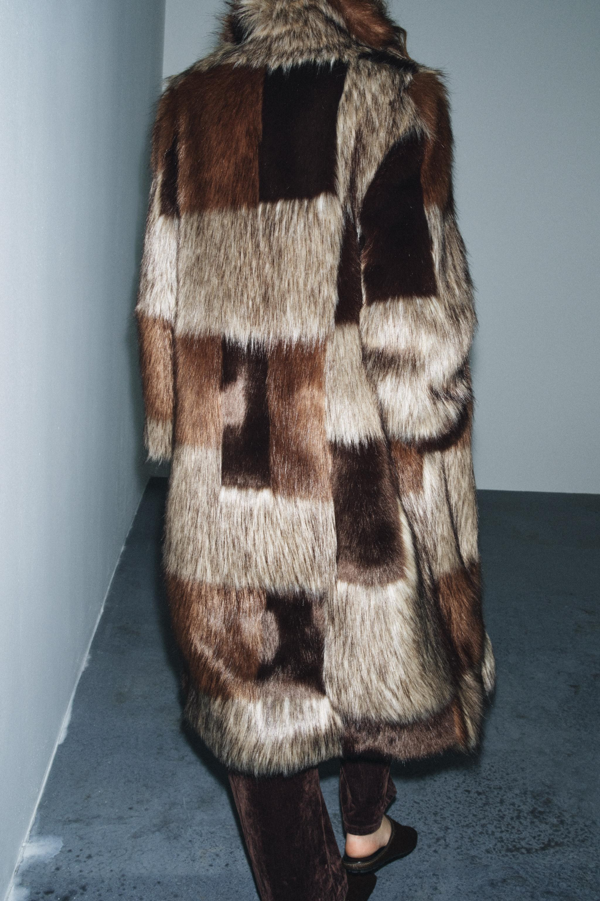PATCHWORK FAUX FUR COAT ZW COLLECTION LIMITED EDITION | Zara UK