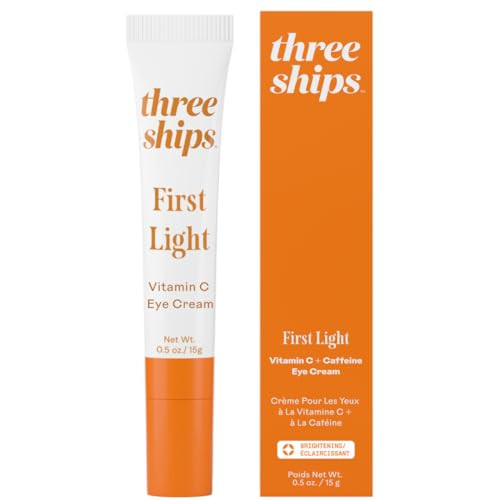 Three Ships First Light Vitamin C + Caffeine Eye Cream- Visibly Brightens + De-puffs, Reduces Look of Dark Circles, Brightening Under Eye Cream (15g) | Amazon (US)