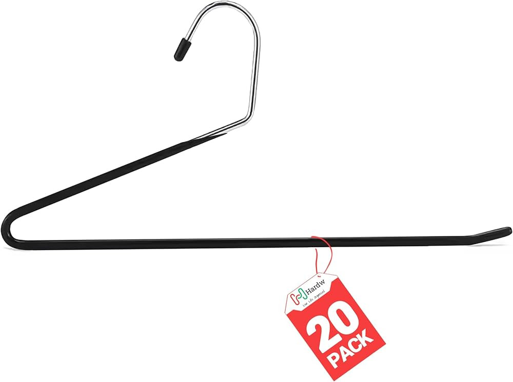 Open Ended Pants Hangers 20 Pack Non Slip Pants and Jean Hangers for Closet Space Saving Clothes ... | Amazon (US)