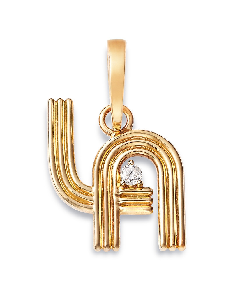Adina Reyter 14K Yellow Gold Groovy Diamond La Hinged Charm | Bloomingdale's (US)