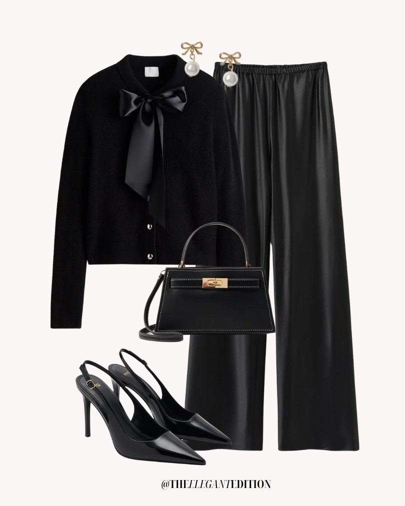 bow cardigan with silk satin trousers partywear

#LTKSeasonal #LTKStyleTip #LTKeurope #sequintop #feathers #leatherpants #statement

#LTKpartywear #LTKfestive #LTKeurope