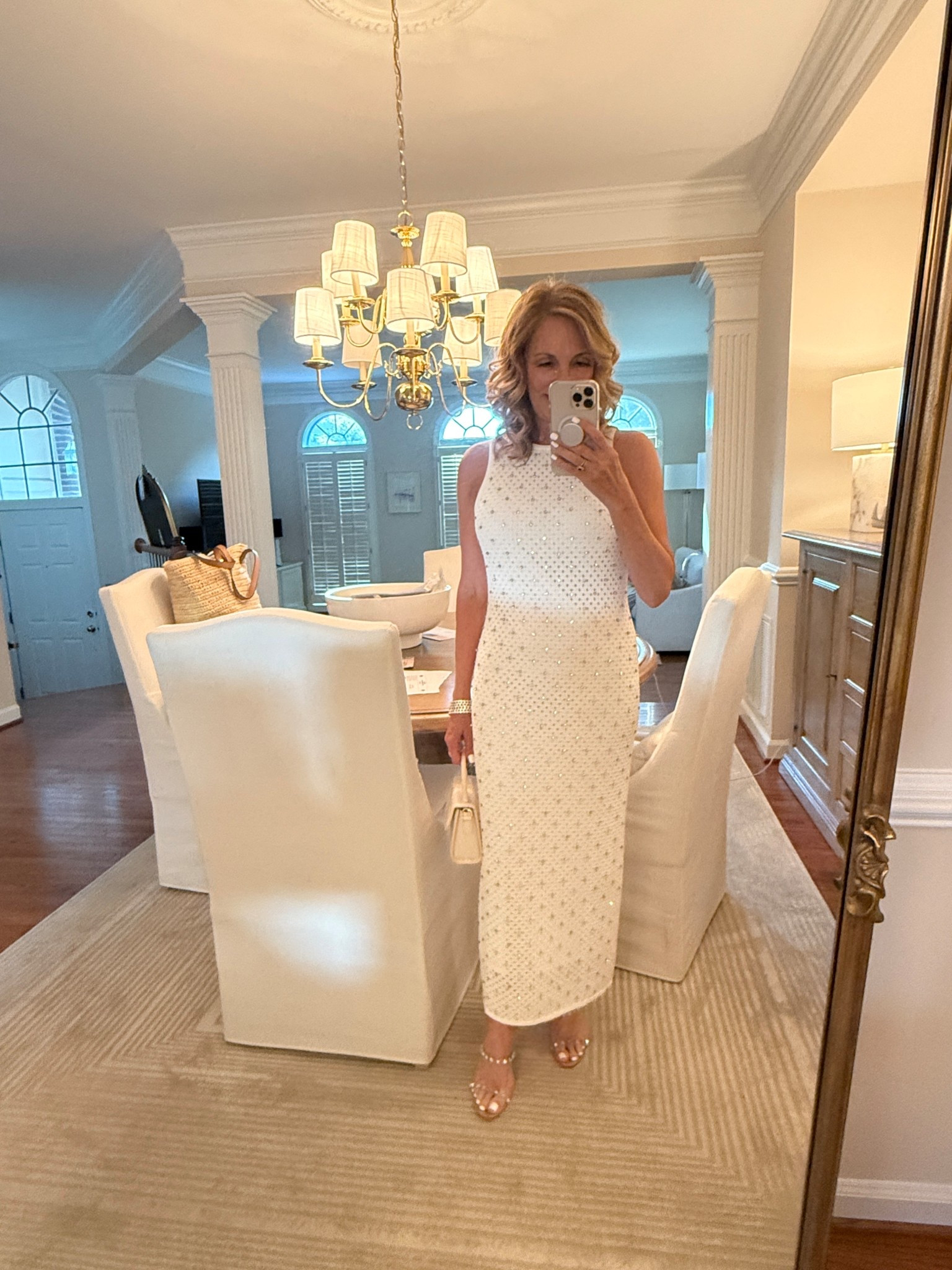 Currently on sale, this rhinestone knit dress is so cute for special events

#LTKFindsUnder100 #LTKSaleAlert #LTKOver40