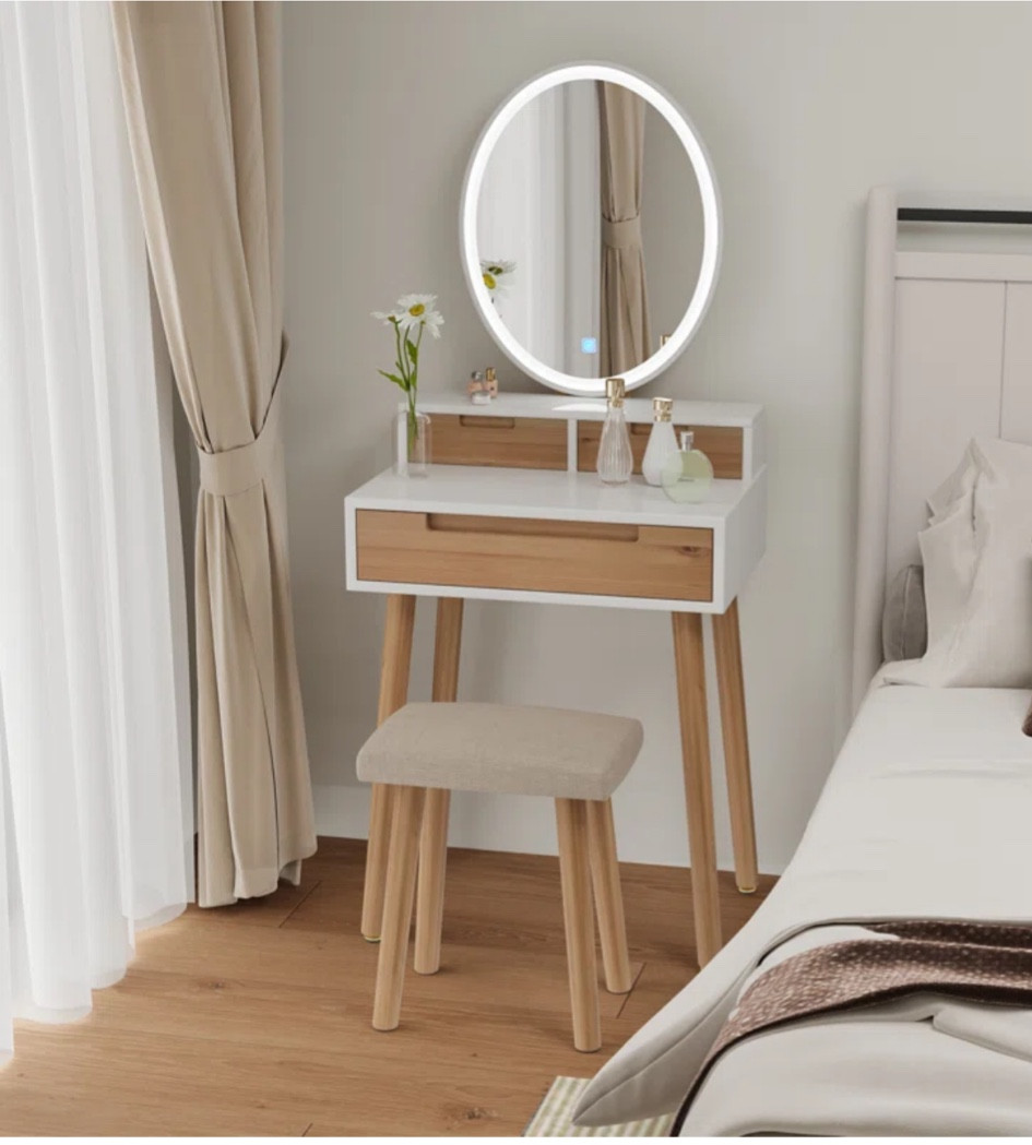 Makeup vanity 
minimalist makeup vanity / simplistic vanity / furniture / home / decor / bedroom / neutral room / neutral furniture 

#LTKHome #LTKSaleAlert