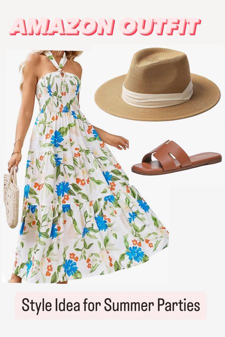 Heading to a summer party? This floral dress is perfection! This entire outfit is under $100. 

#LTKStyleTip #LTKFindsUnder100