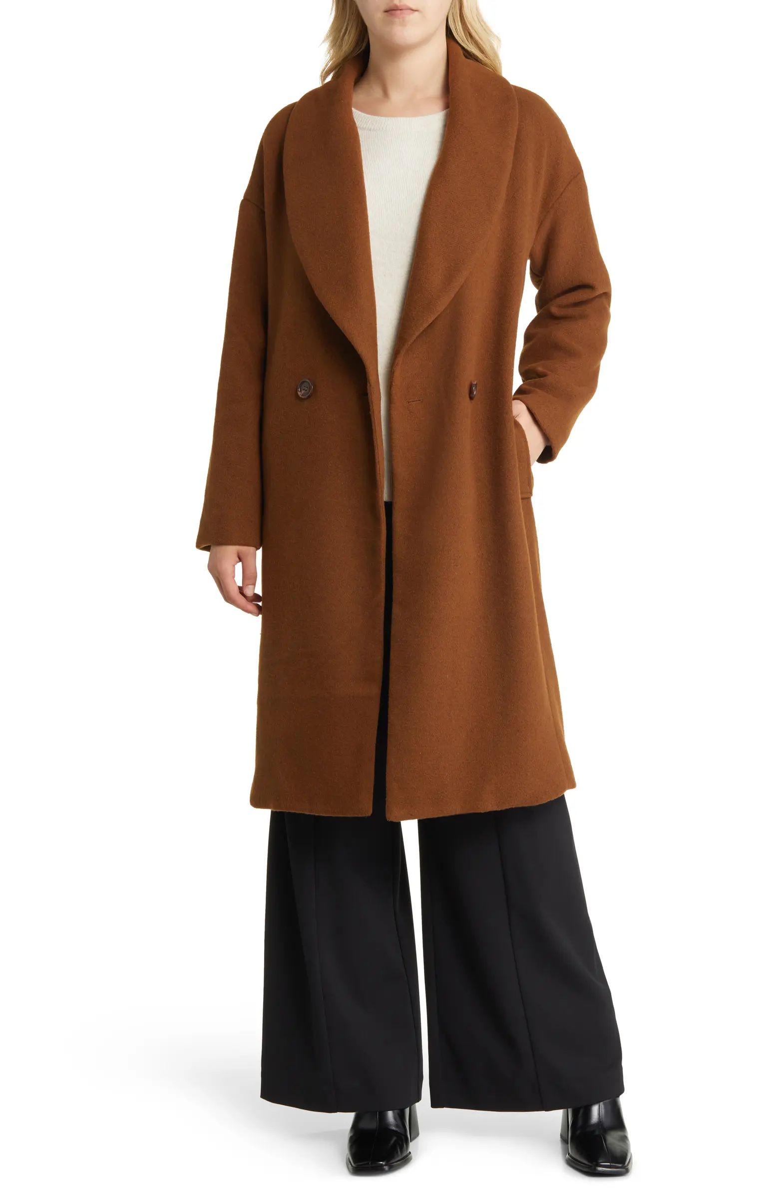 Halogen® Long Double Breasted Coat | Nordstrom | Nordstrom