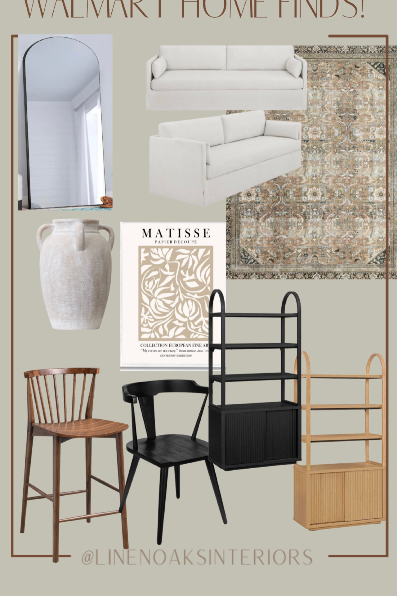 Home finds
Sofa
Bookshelf
Rugs
Mirror
Arched mirror
Vase
Dining chairs
Wall art 

#LTKhome