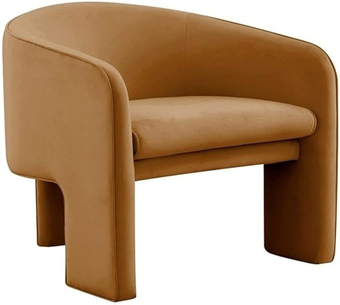 TOV Furniture Marla Cognac Velvet Accent Chair | Amazon (US)