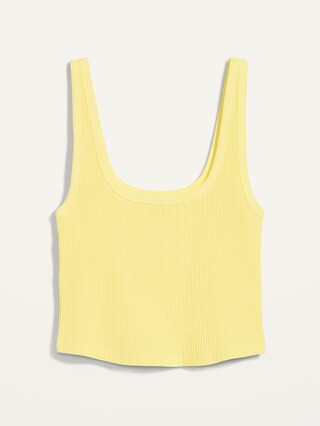 Fitted Ultra-Cropped Rib-Knit Tank Top for Women | Old Navy (US)