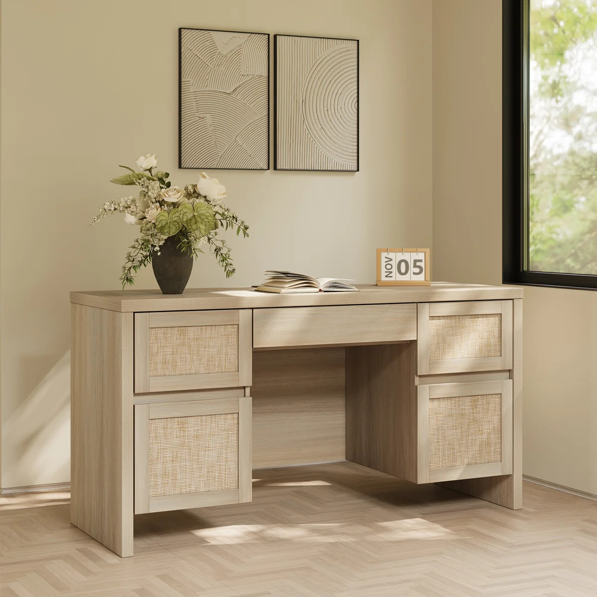 Designer Modern Minimalist Style 57'' Desk | Wayfair North America