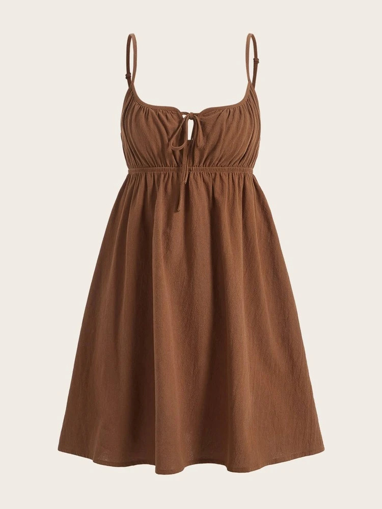 SHEIN EZwear Tie Front Cami Dress
       
              
              $10.99        
    $10.44
... | SHEIN