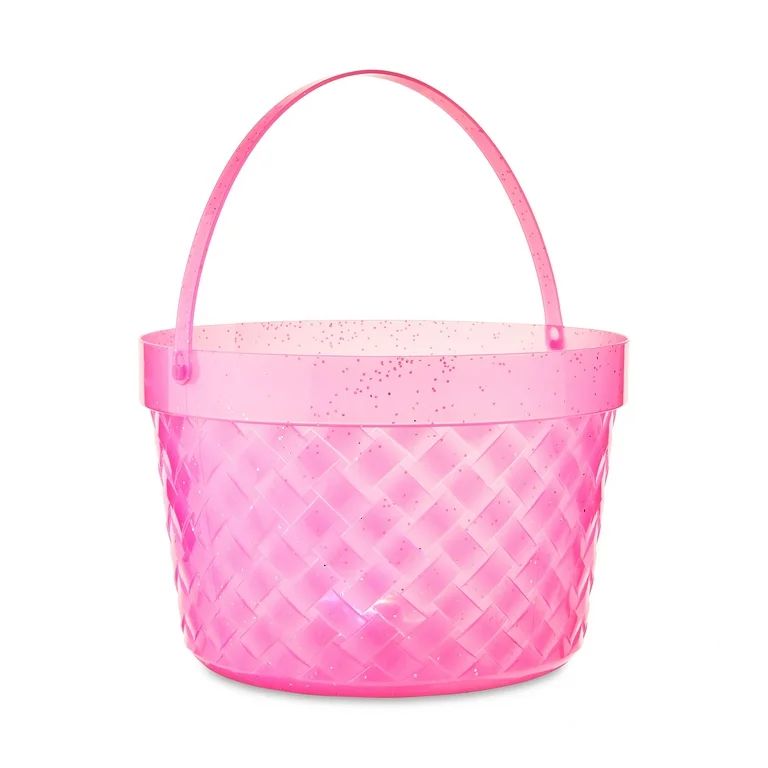 Easter LED Light-Up Pink Plastic Bucket by Way To Celebrate | Walmart (US)