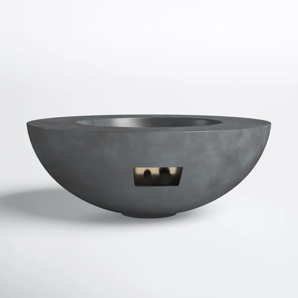 Gene 16'' H x 42'' W Concrete Propane Outdoor Fire Pit | Wayfair North America