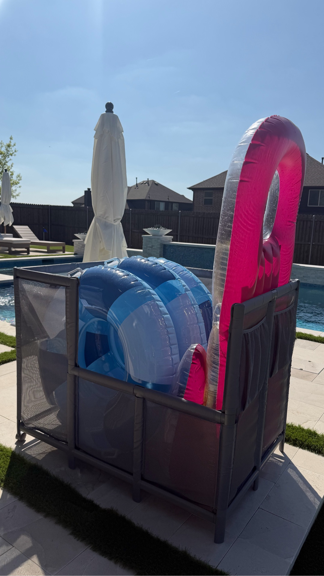 GoSports Coast Modern Pool Organizer for Floats and Toys - Extra Large Mesh Pool Storage Bin for Outdoors - Gray

#LTKSeasonal #LTKHome #LTKSwim