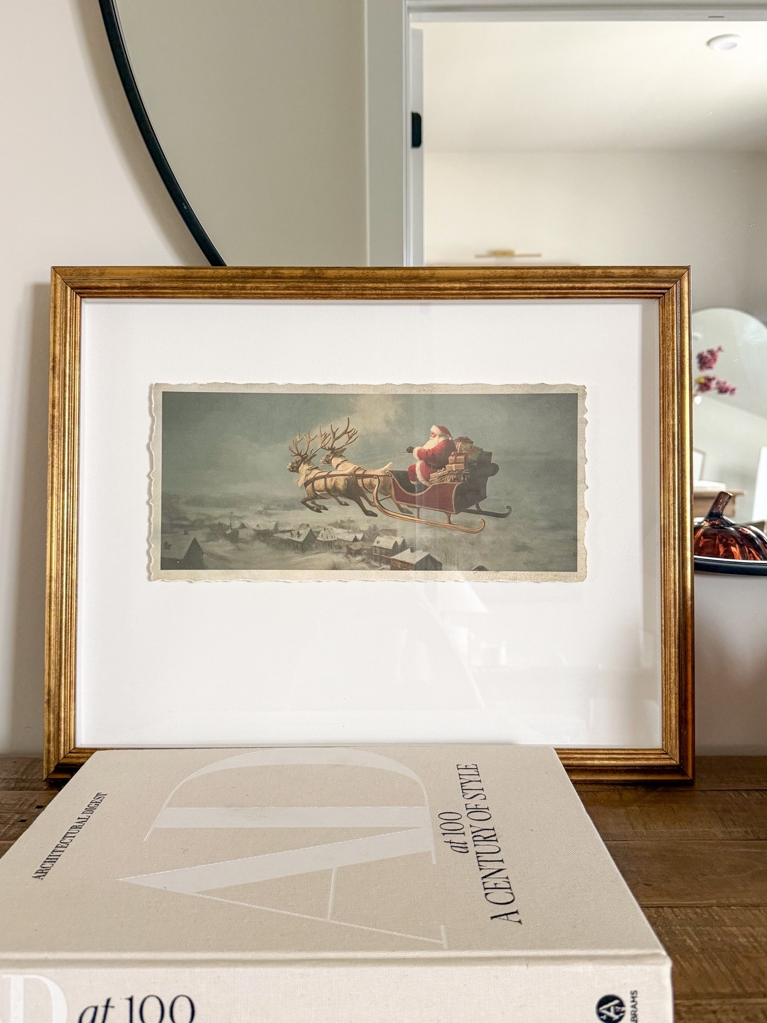 Obsessed is an understatement! The print is so nostalgic and the soft brass tones of the frame are just perfect! 
#christmasart #framedart #holidaydecor #christmasdecor

#LTKHome #LTKSeasonal