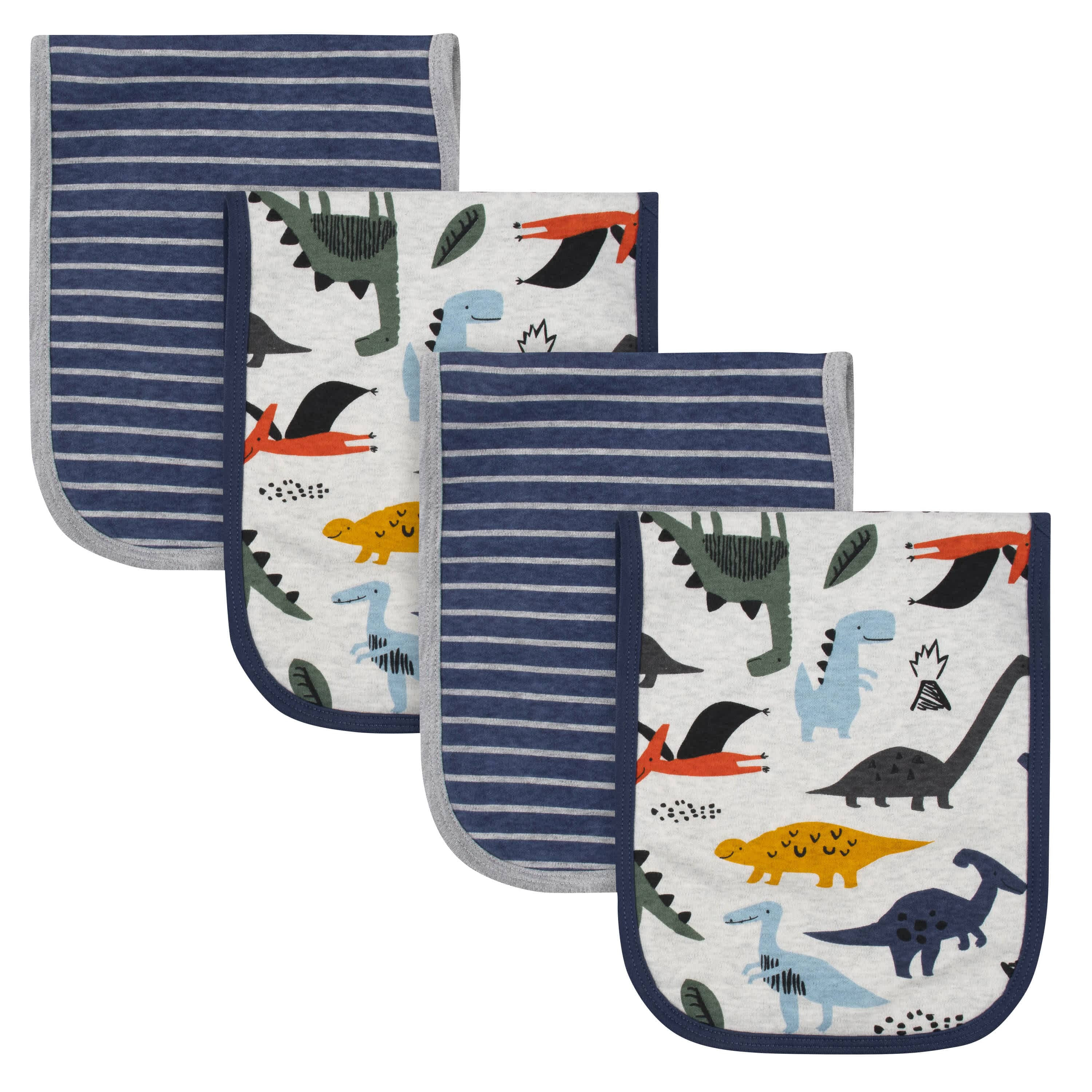 4-Pack Baby Boys Dino Terry Burp Cloths | Gerber Childrenswear