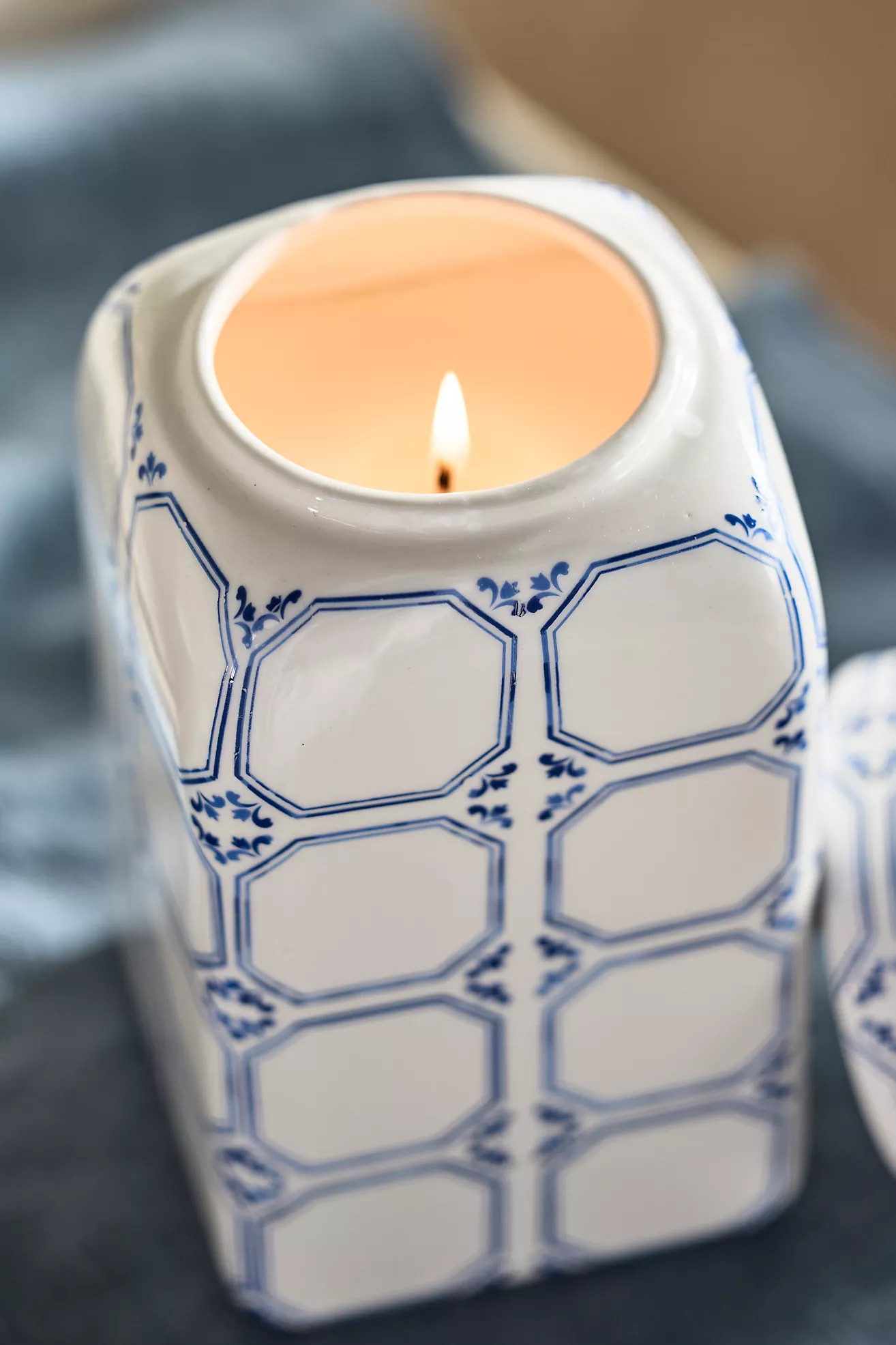 Ceramic Jar Candle, Chinoiserie | Anthropologie (US)