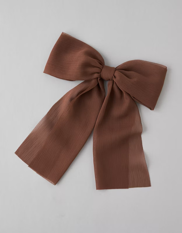 AE Crinkle Bow Clip | American Eagle Outfitters (US & CA)