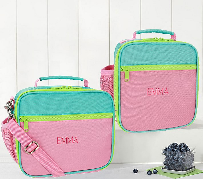 Astor Pink Aqua Lime Lunch Boxes | Pottery Barn Kids