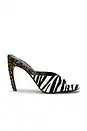 THE ATTICO Betta 95mm Mule Sandal in Black & White. - size 41 | Revolve Clothing (Global)