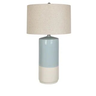 Rochester Blue and White 28.5-inch Ceramic Drum Table Lamp | Bed Bath & Beyond