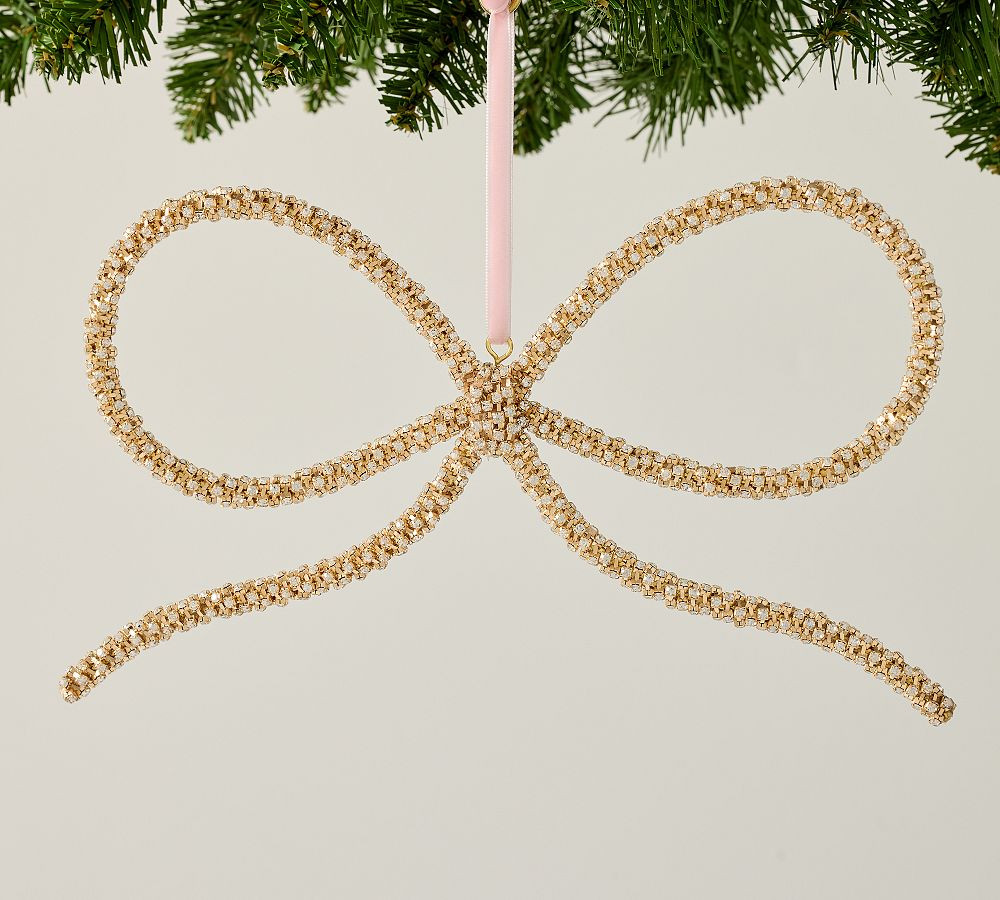 LoveShackFancy Gold Bow Ornament | Pottery Barn (US)