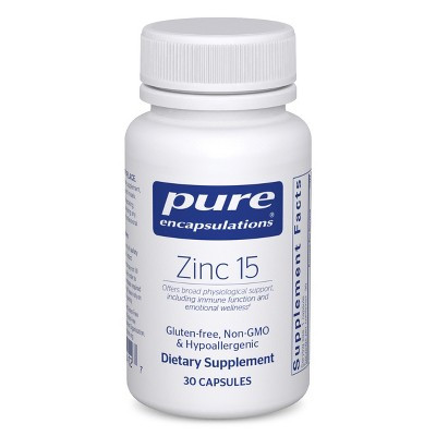 Pure Encapsulations Zinc 15 mg - for Immune System Support, Growth & Development - for Wound Healing - with Premium Zinc Picolinate - 30 Capsules | Target