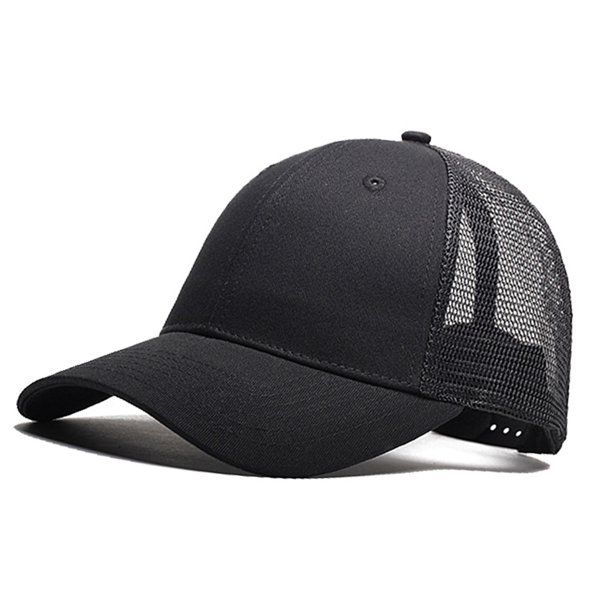 FREEBIRD99 Half Mesh Trucker Hat Adjustable Snapback Baseball Cap Headwear - black 005 - Walmart.... | Walmart (US)