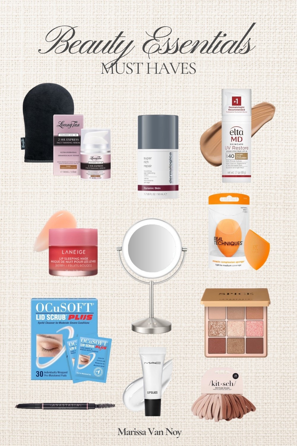 Some of my beauty must haves! I have multiple sets of these so I can keep some in Baltimore, Utah, and in my travel bag. A lot of these products are focused on really good prep and building a good foundation. I always love having lip color, but you need to prep by using a lip scrub and deeply hydrating products like Laneige and MAC. Same thing for prepping your skin for a self-tan, you need to exfoliate and apply well. I also wear sunscreen every single day, even when it's cloudy. Your future self will thank you!  

 #LTKFindsUnder50 #LTKBeauty #LTKTravel