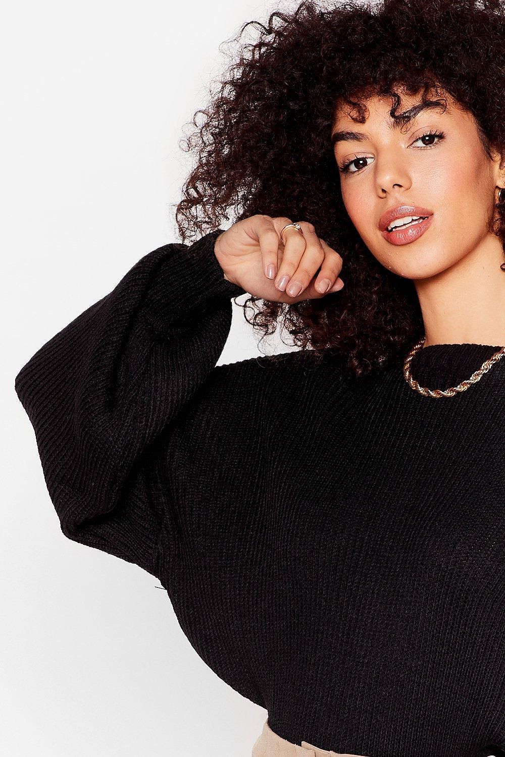 Knitted Crew Neck Balloon Sleeve Jumper | Nasty Gal UK (+IE)