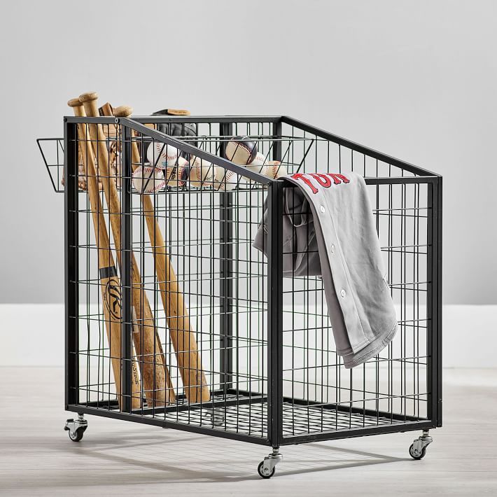 Industrial Metal Storage Gear Cart | Pottery Barn Teen