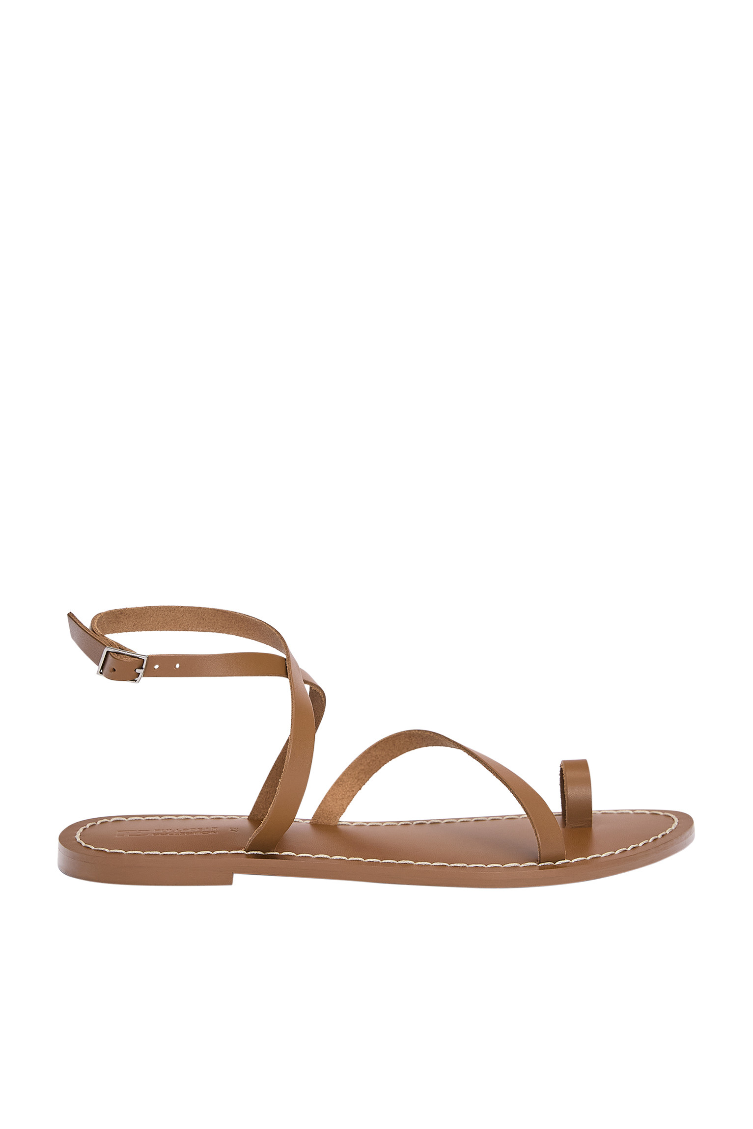 Leather flat slider sandals | PULL and BEAR UK