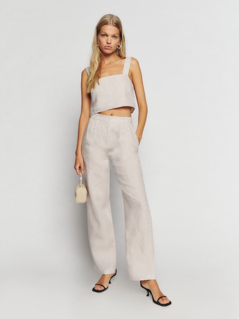 Petites Olivia Linen Two Piece | Reformation (US & AU)