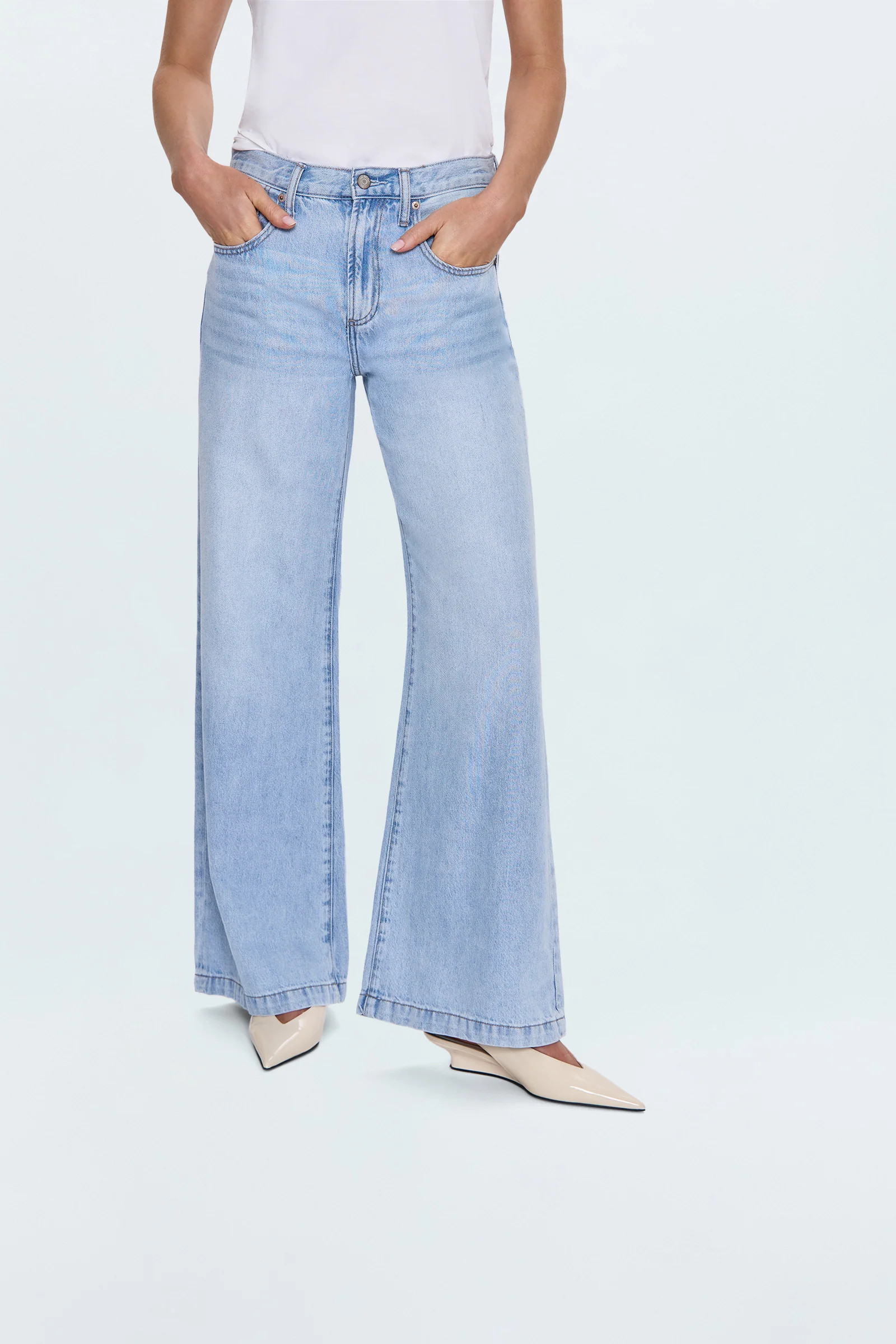 Jadyn Low Slung Palazzo Jean - Chateau | Pistola Denim