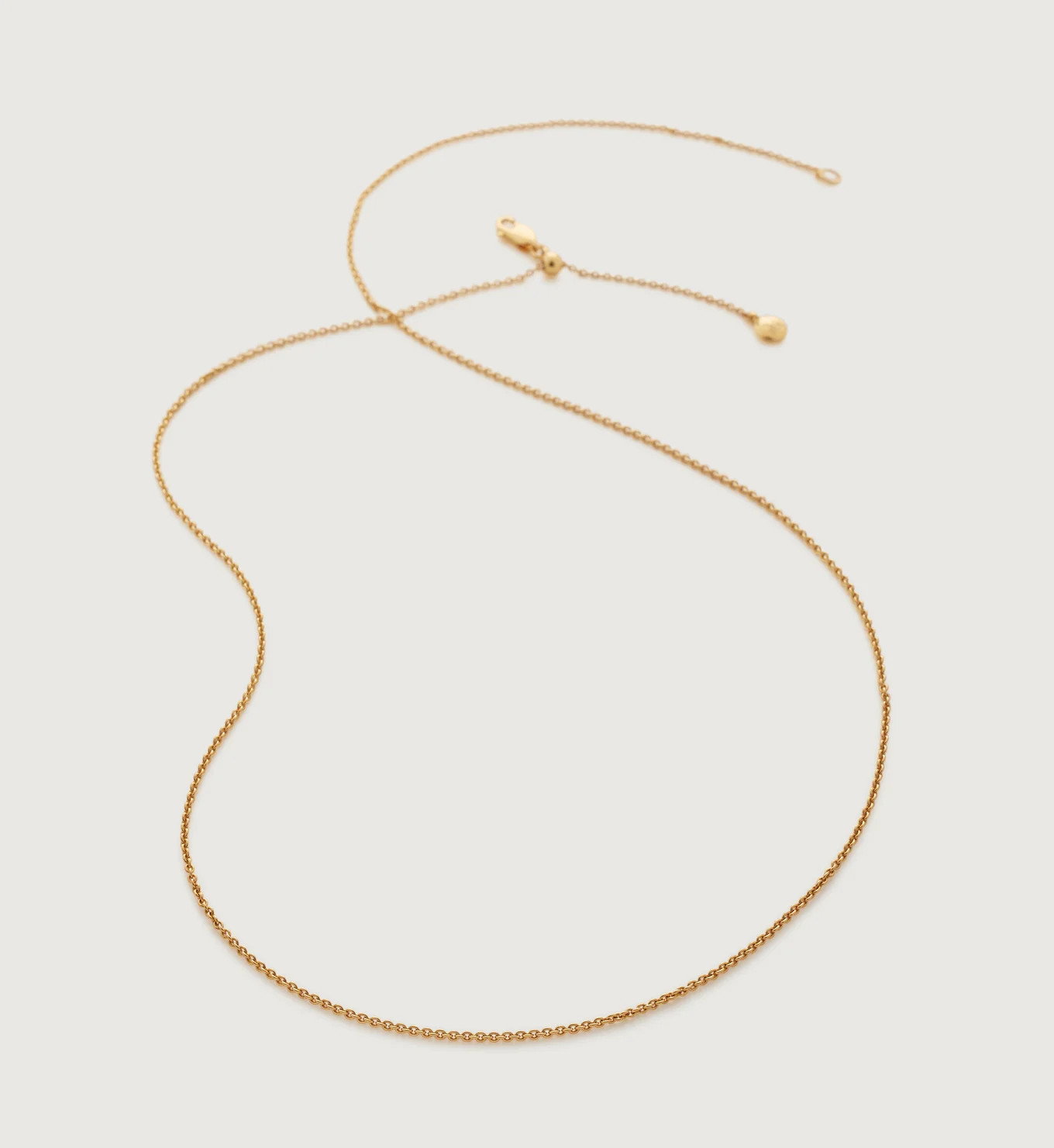 Fine Chain Necklace Adjustable 61cm/24" | Monica Vinader (Global)