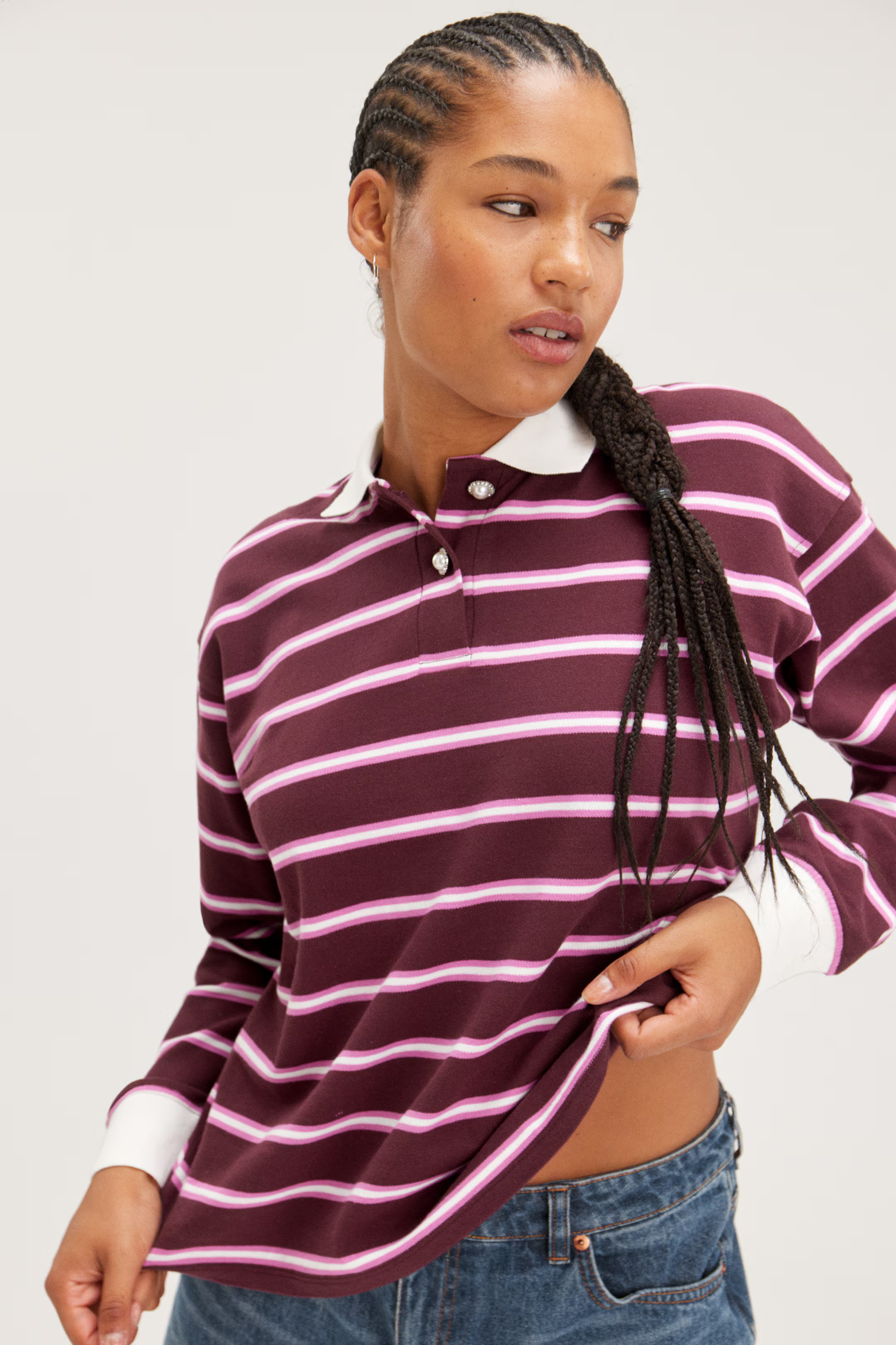 Long Sleeve Rugby Polo Top | H&M (UK, MY, IN, SG, PH, TW, HK)