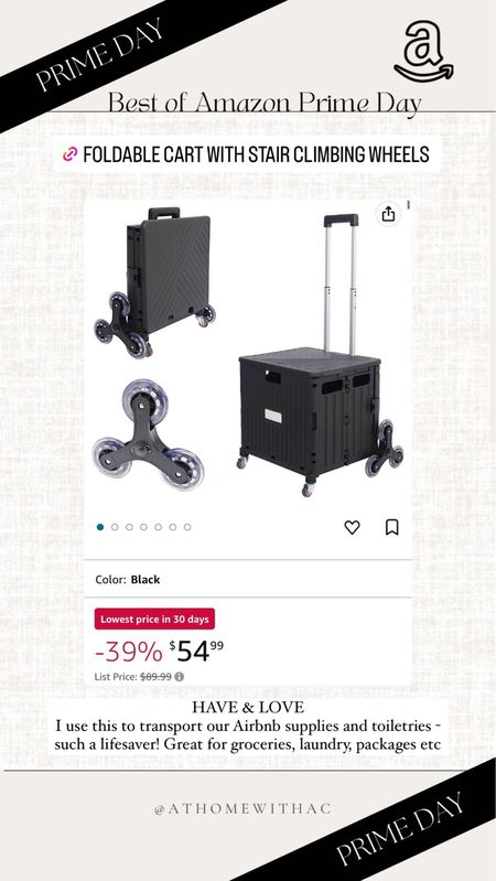 Collapsible utility cart with stair climbing wheels 

#LTKFind #LTKhome #LTKxPrimeDay