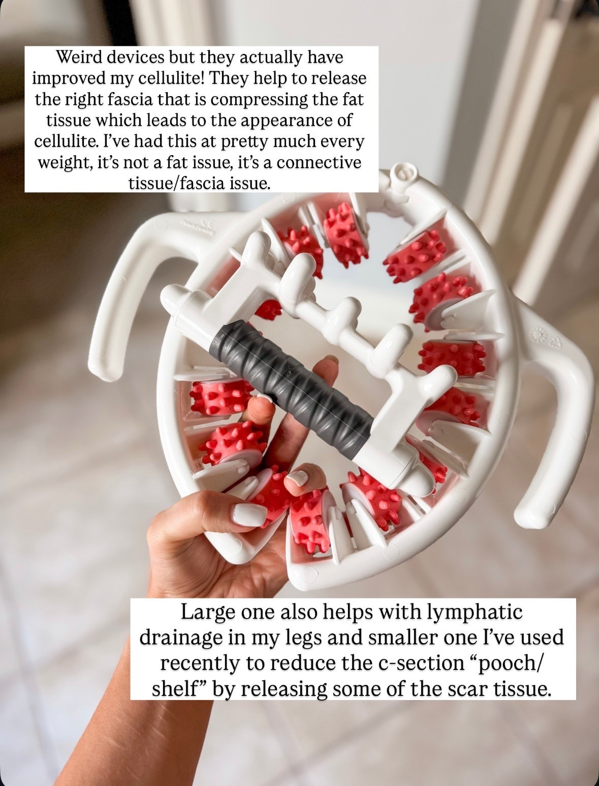 These fascia release tools not only have improved my lymphatic drainage in my legs but have improved my cellulite! Cellulite is actually a fascia/connective tissue issue.

#LTKselfcare #LTKBeauty #LTKmomlife