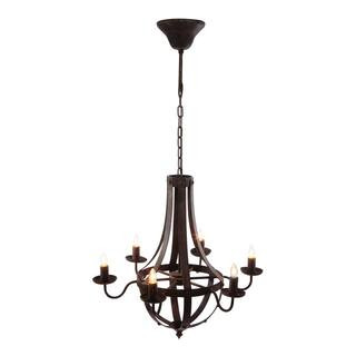 A & B Home Classic Vintage 6-Light Antique Black Chandelier FD38576-DS | The Home Depot