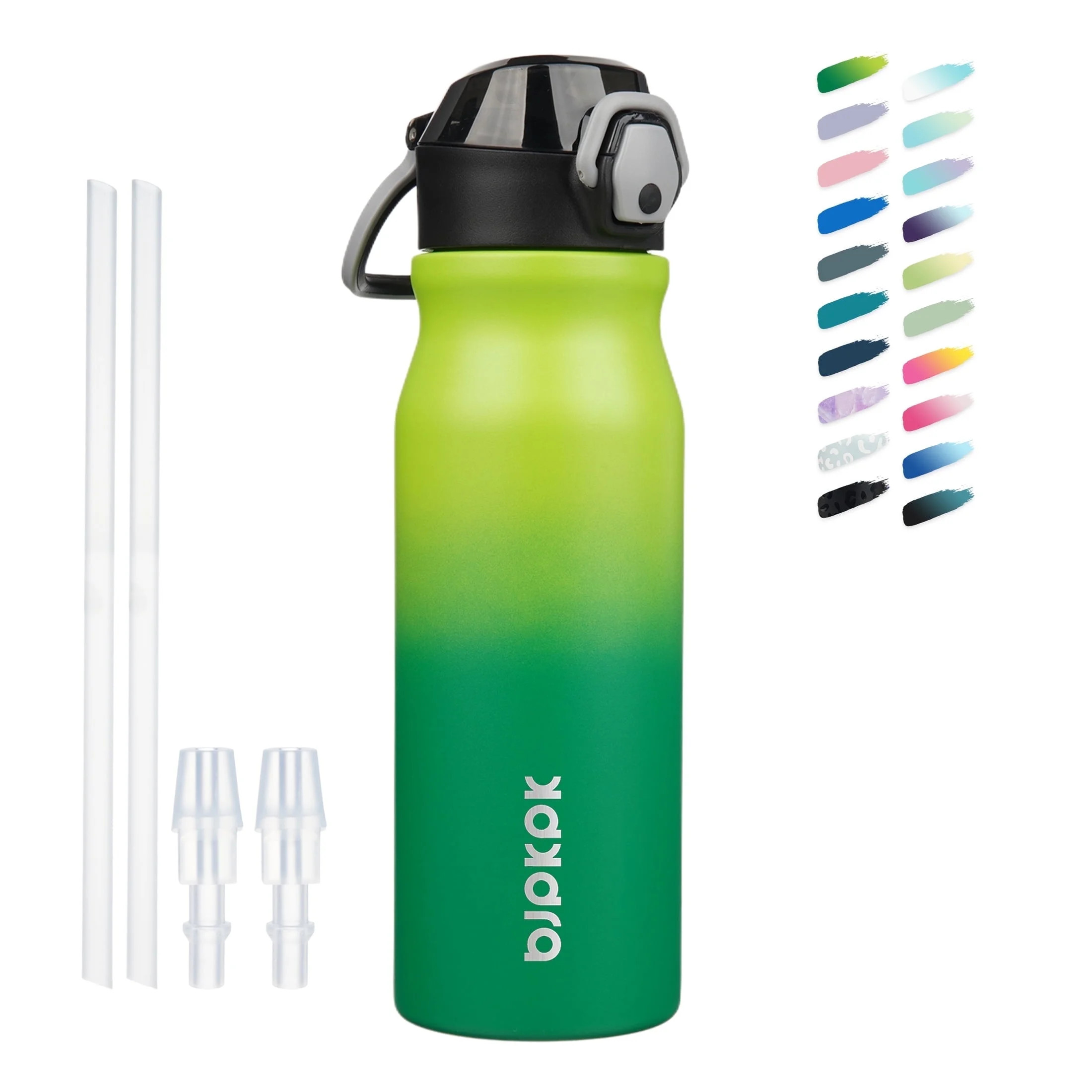 BJPKPK 25oz Stainless Steel Water Bottle with Straw, Insulated Water Bottle, Bamboo | Walmart (US)
