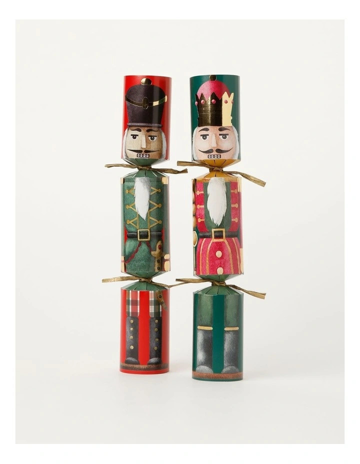 Heirloom 6pk Nutcracker Crackers- Red/Green: 30 cm | Myer