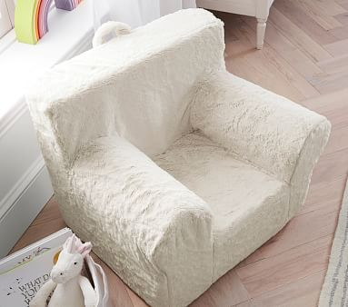 Kids Anywhere Chair®, Ultra Plush Ivory Faux Fur | Pottery Barn Kids