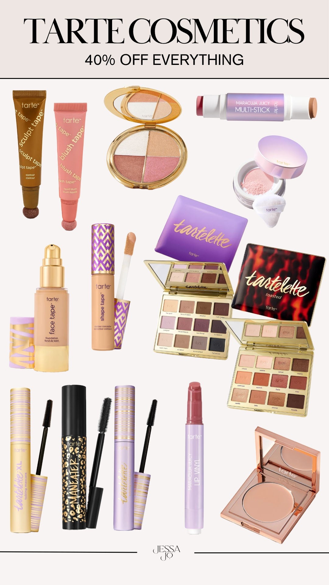 Tarte sale. Tarte cosmetics. Tarte 40% off sale.