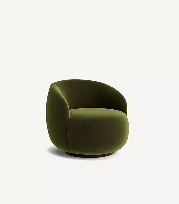 Cosette Velvet Swivel Chair in Artichoke